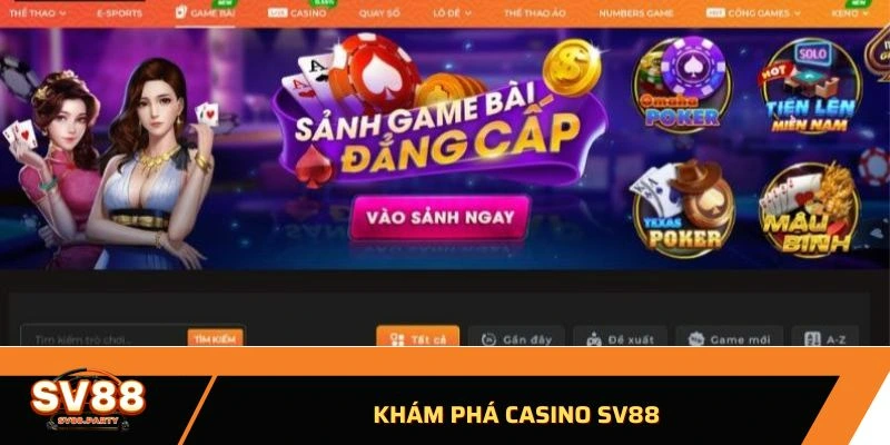 Khám phá Casino SV88